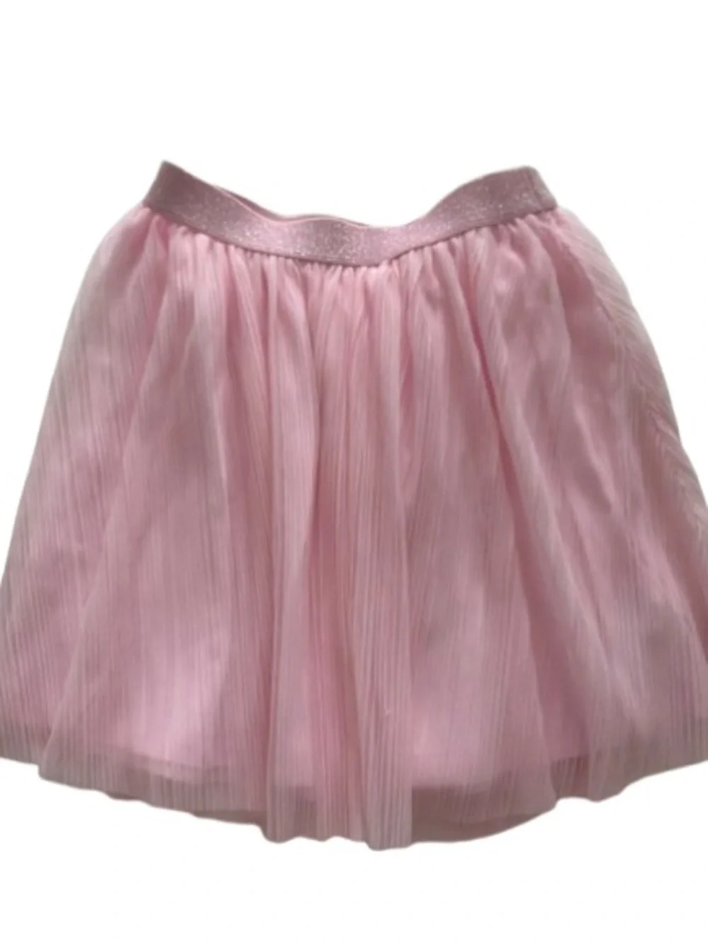 Crewcuts Light Pink Layered Tulle Skirt with Shimmer Waistband